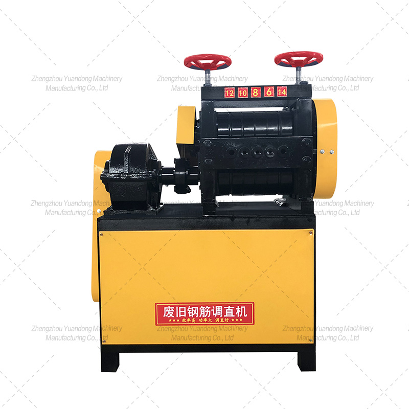 Waste steel bar straightening machine