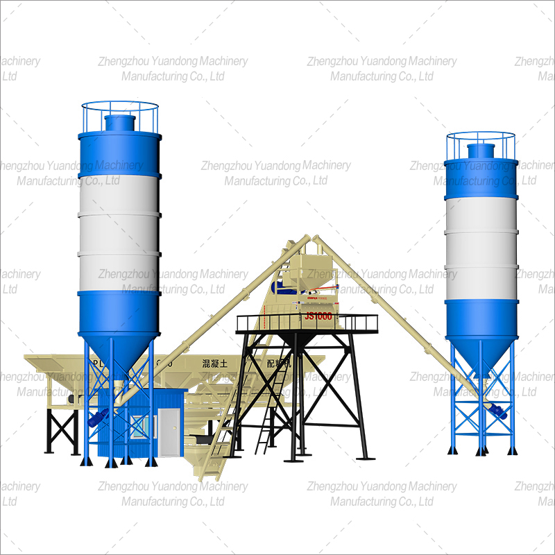 HZS50 (1000+3 silos) concrete mixing plant(图1)