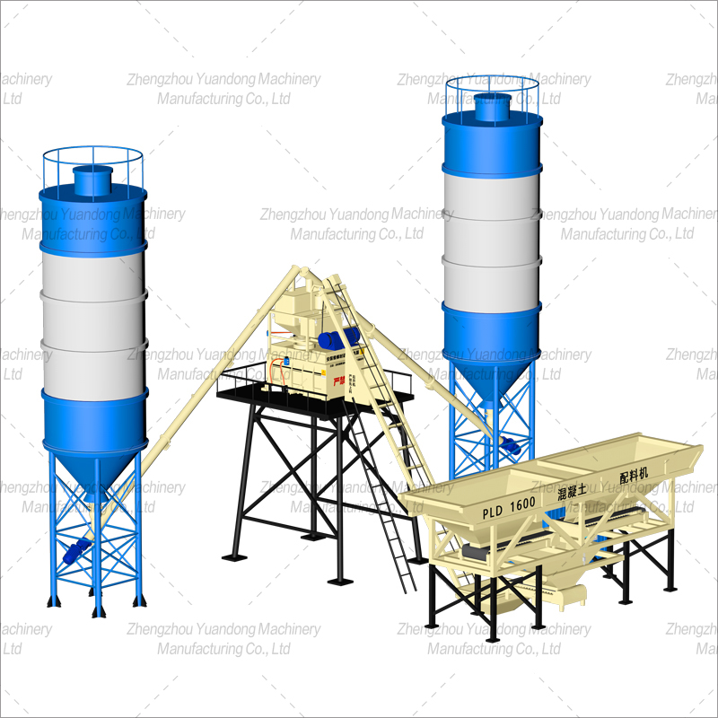 HZS50 (1000+2 silos) concrete mixing plant(图5)