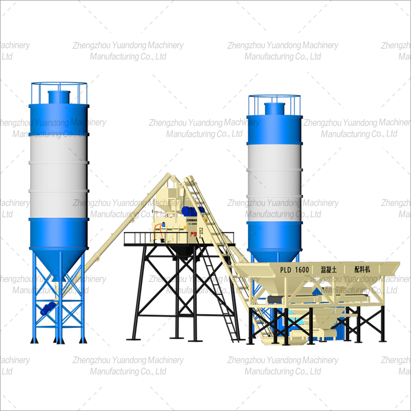 HZS50 (1000+2 silos) concrete mixing plant(图3)