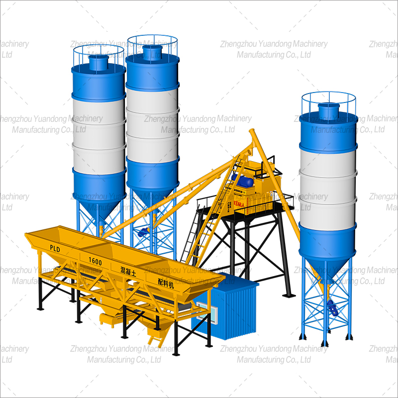 HZS35 (750+3 warehouse) concrete mixing plant(图3)