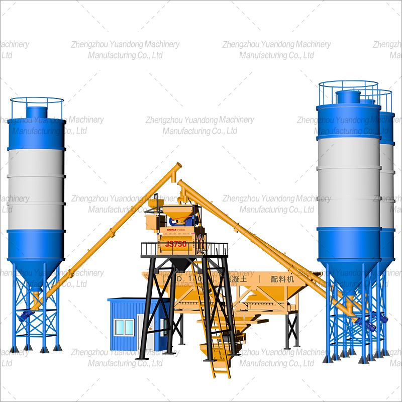 HZS35 (750+2 silos) concrete mixing plant(图2)