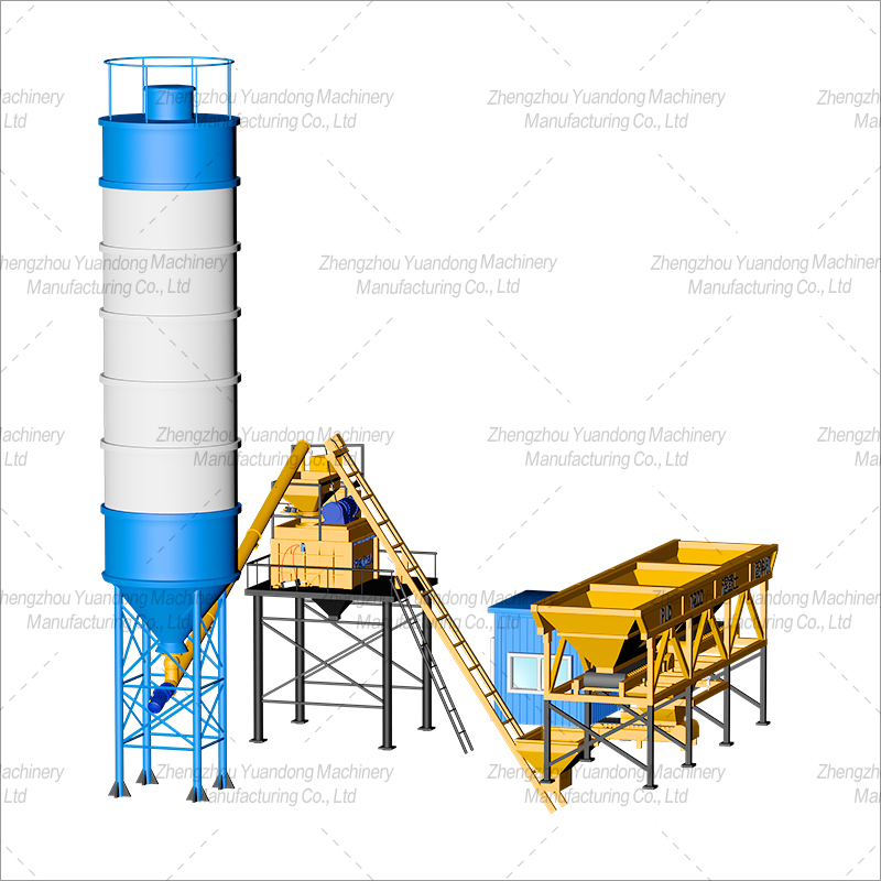 HZS25 (500+3 warehouse) concrete mixing plant(图1)