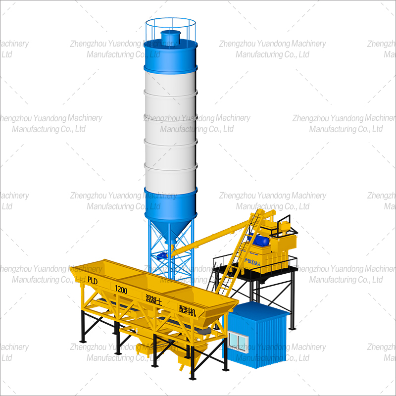 HZS25 (500+3 warehouse) concrete mixing plant(图2)