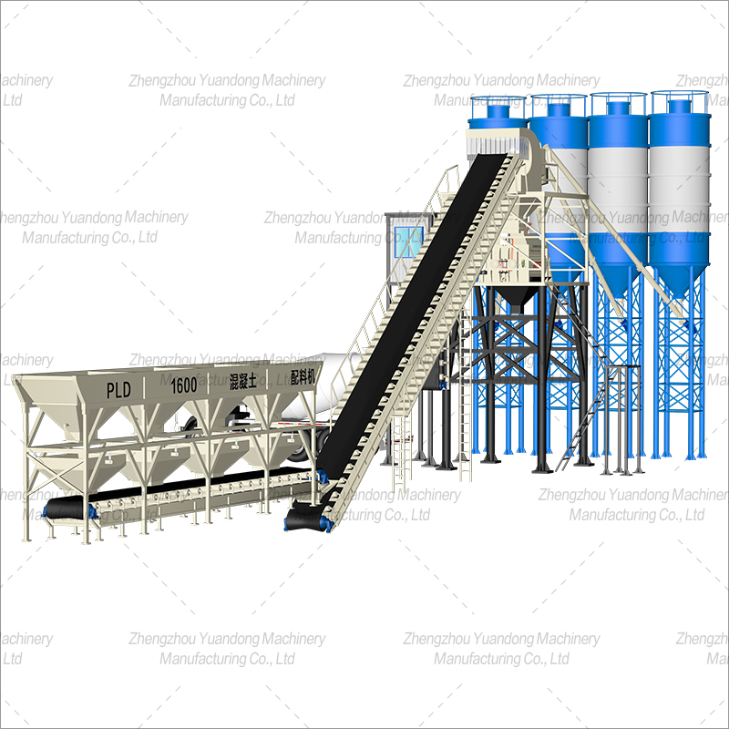 HZS60 (1000+4 silos) concrete mixing plant(图2)