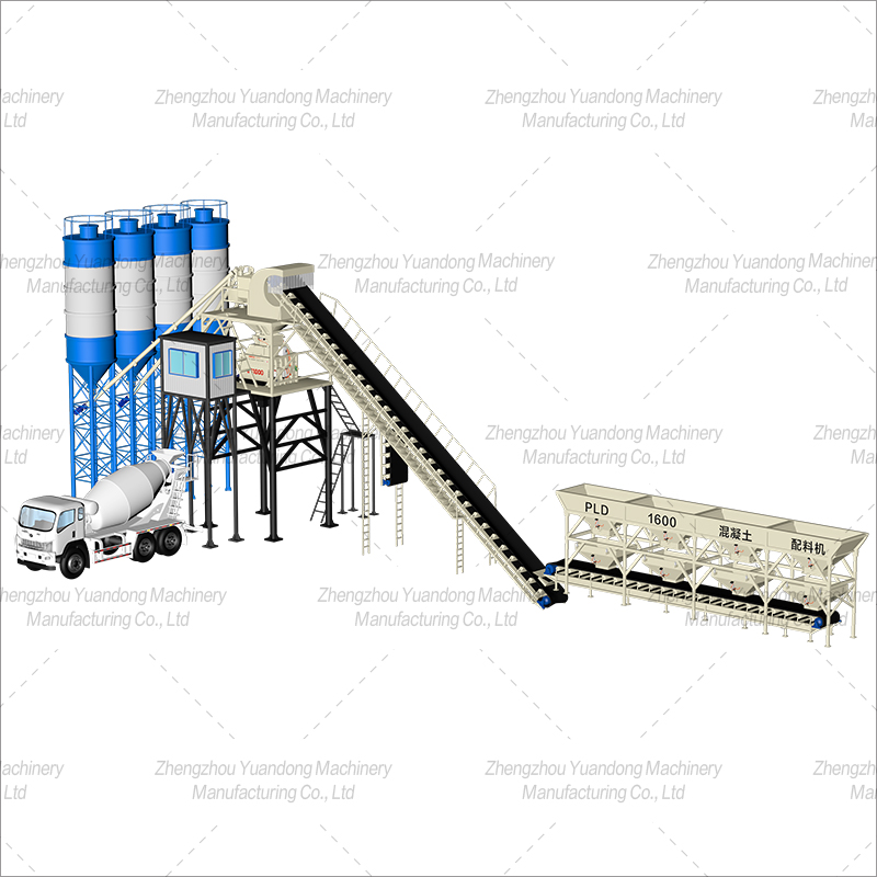 HZS60 (1000+4 silos) concrete mixing plant(图4)