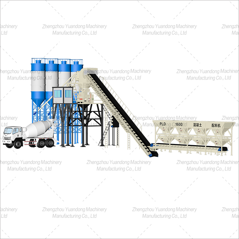 HZS60 (1000+4 silos) concrete mixing plant(图1)