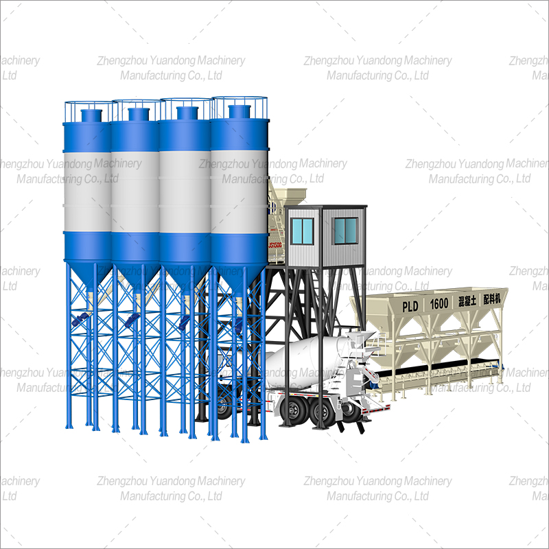 HZS75 (1000+3 silos) concrete mixing plant(图4)