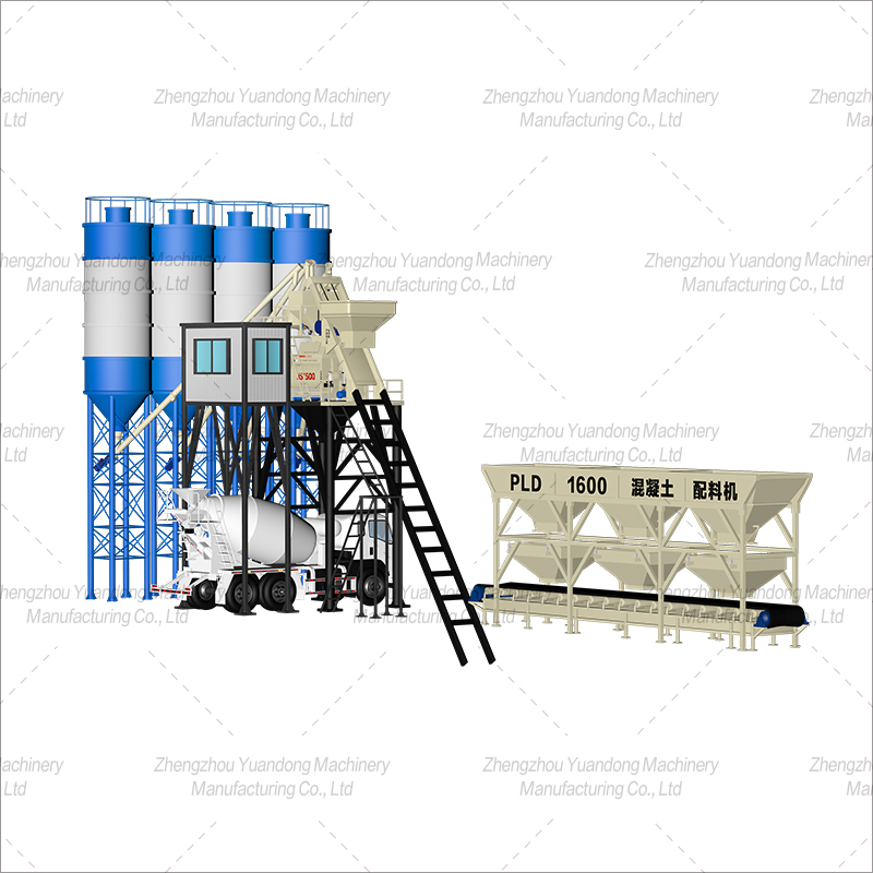 HZS75 (1000+3 silos) concrete mixing plant(图1)