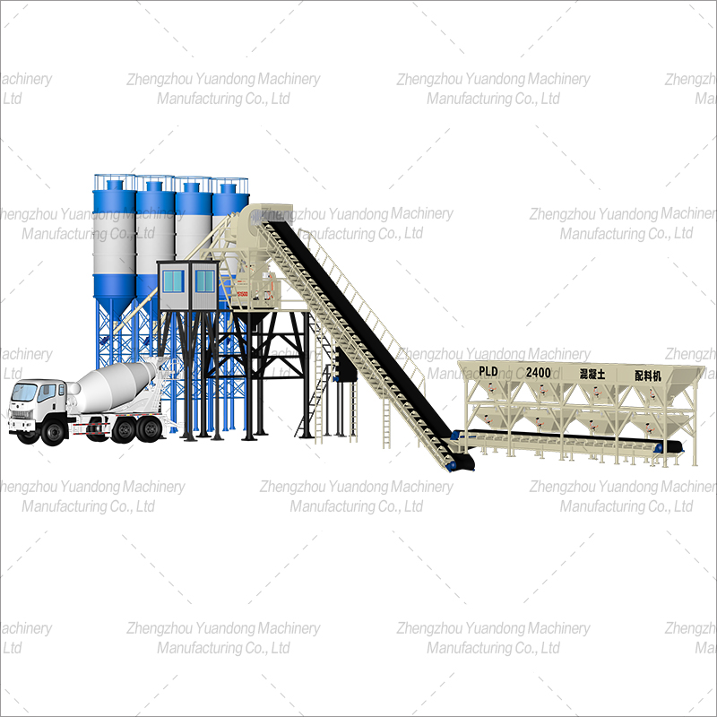 HZS90 (1500+4 silos) concrete mixing plant(图1)