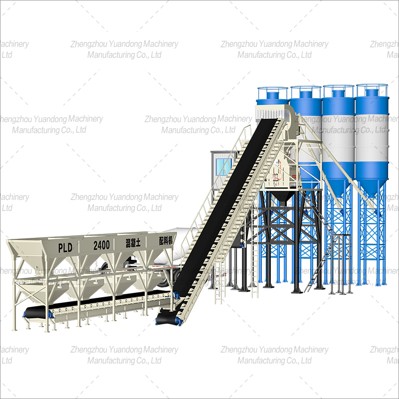 HZS90 (1500+4 silos) concrete mixing plant(图2)