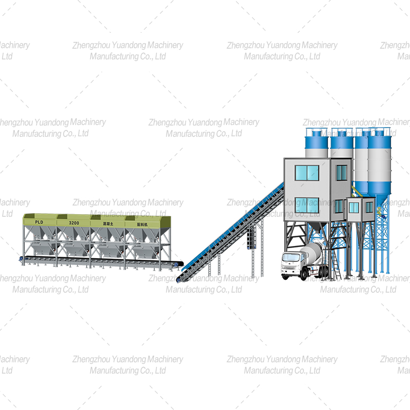 HZS120 (2000+4 silos) concrete mixing plant(图2)