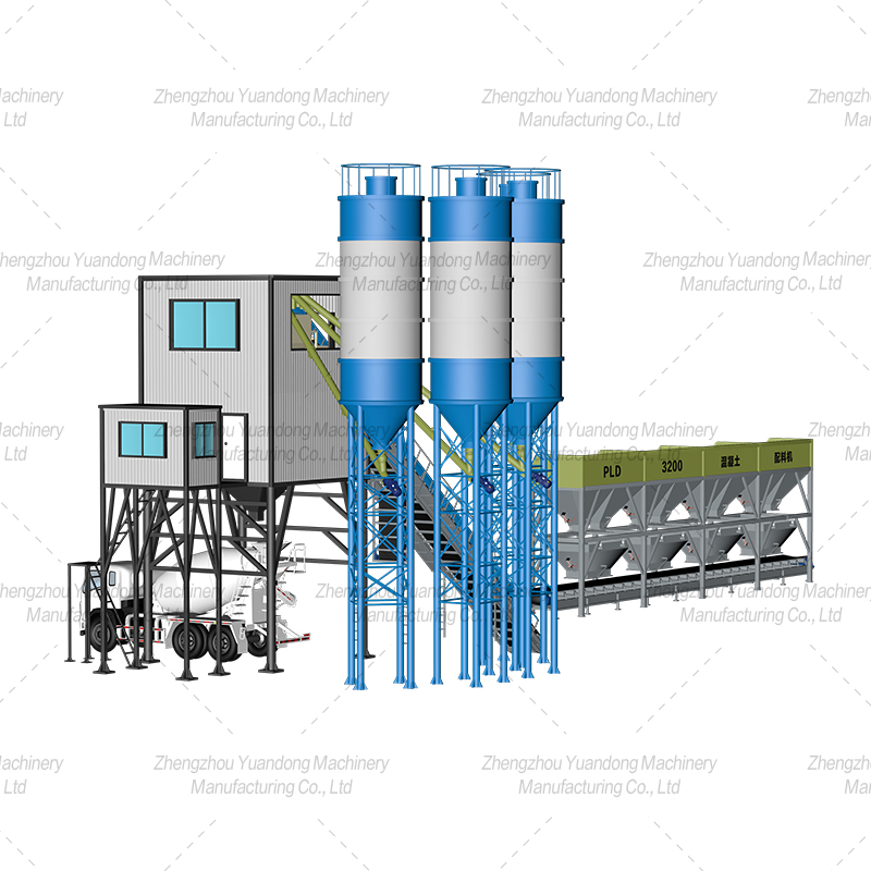 HZS120 (2000+4 silos) concrete mixing plant(图3)