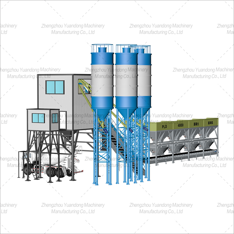 HZS180 (3000+4 silos) concrete mixing plant(图4)