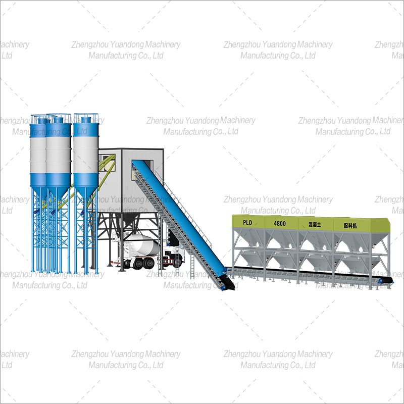 HZS180 (3000+4 silos) concrete mixing plant(图1)