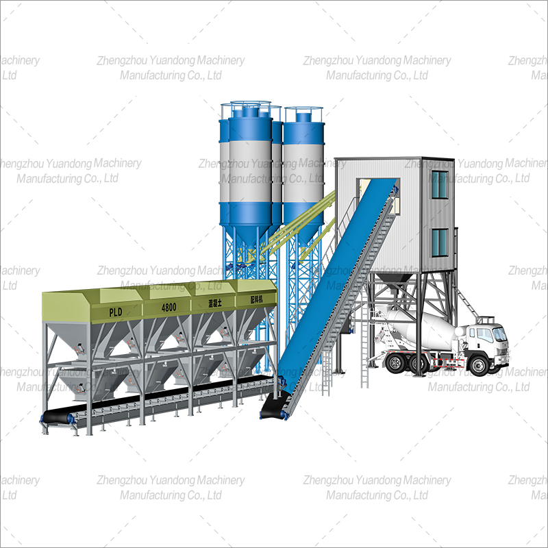 HZS180 (3000+4 silos) concrete mixing plant(图3)