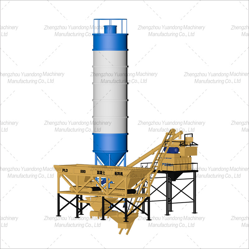 HZS-25 (500+2 silos) simple concrete mixing plant(图1)