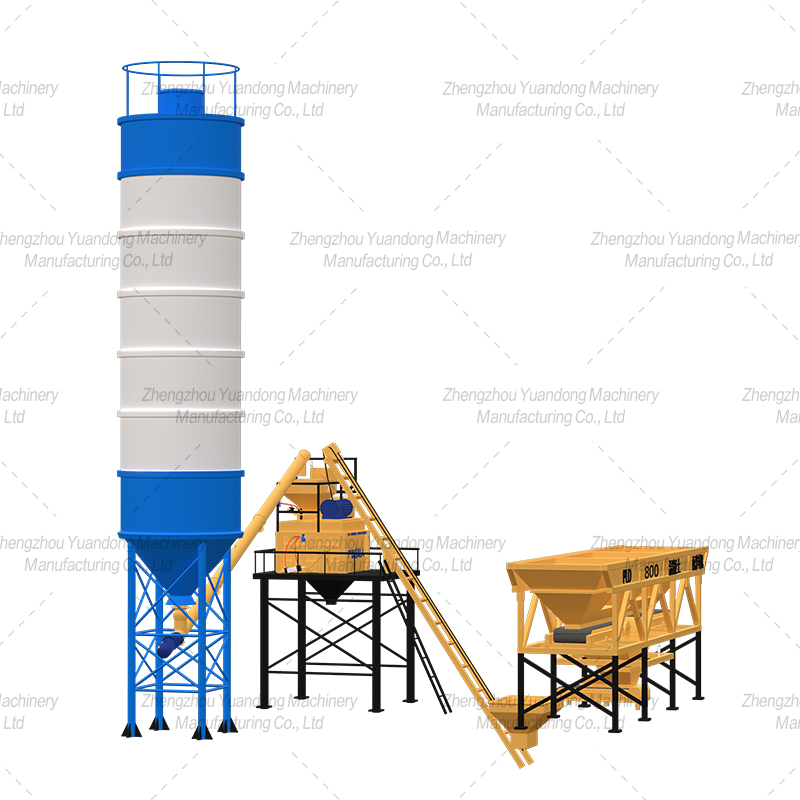 HZS-25 (500+3 silos) simple concrete mixing plant(图4)