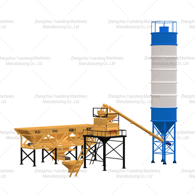 HZS-25 (500+3 silos) simple concrete mixing plant(图3)