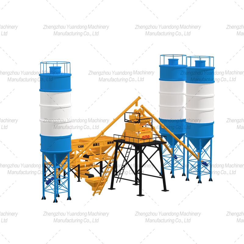 HZS-35 (750+2 silos) simple concrete mixing plant(图4)