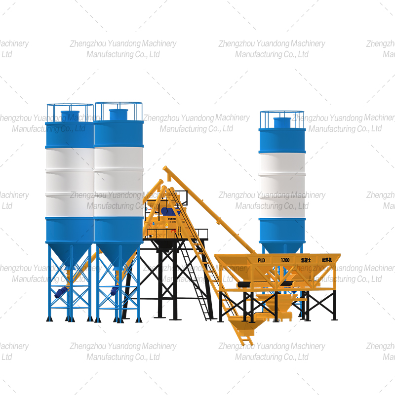 HZS-35 (750+2 silos) simple concrete mixing plant(图3)