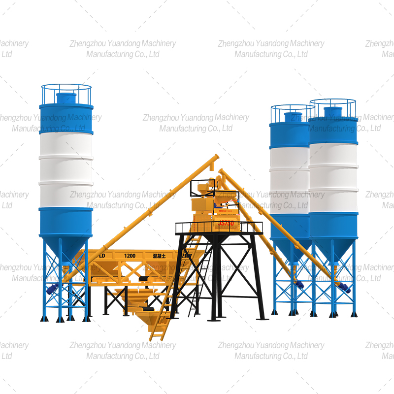 HZS-35 (750+2 silos) simple concrete mixing plant(图1)