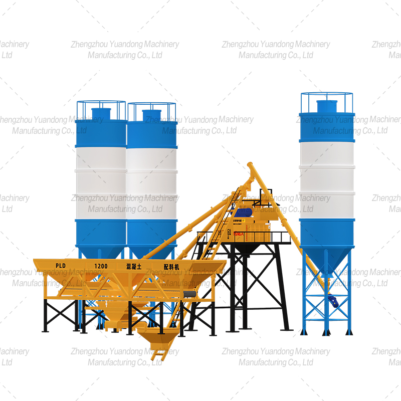 HZS-35 (750+3 silos) simple concrete mixing plant(图1)