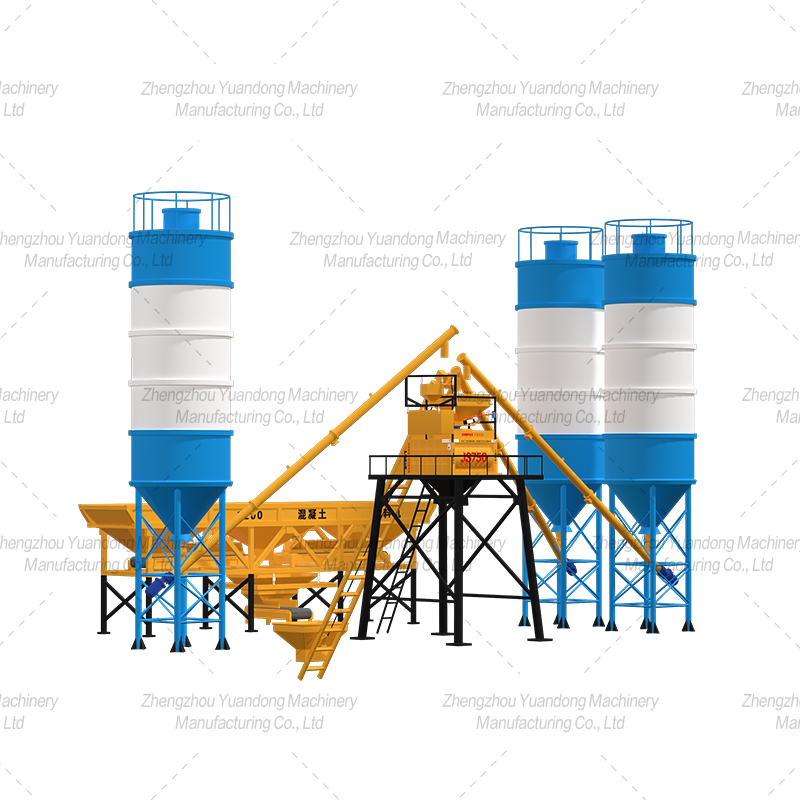 HZS-35 (750+3 silos) simple concrete mixing plant(图3)