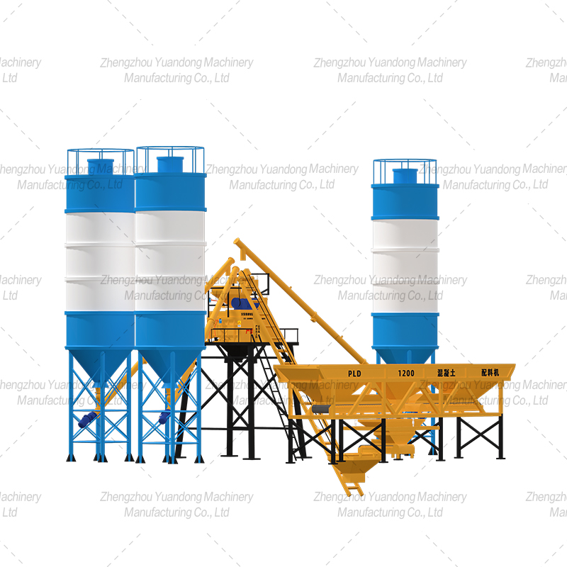 HZS-35 (750+3 silos) simple concrete mixing plant(图2)