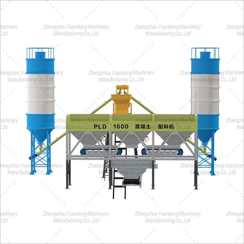 HZS-50 (1000+3 silos) simple concrete mixing plant(图3)