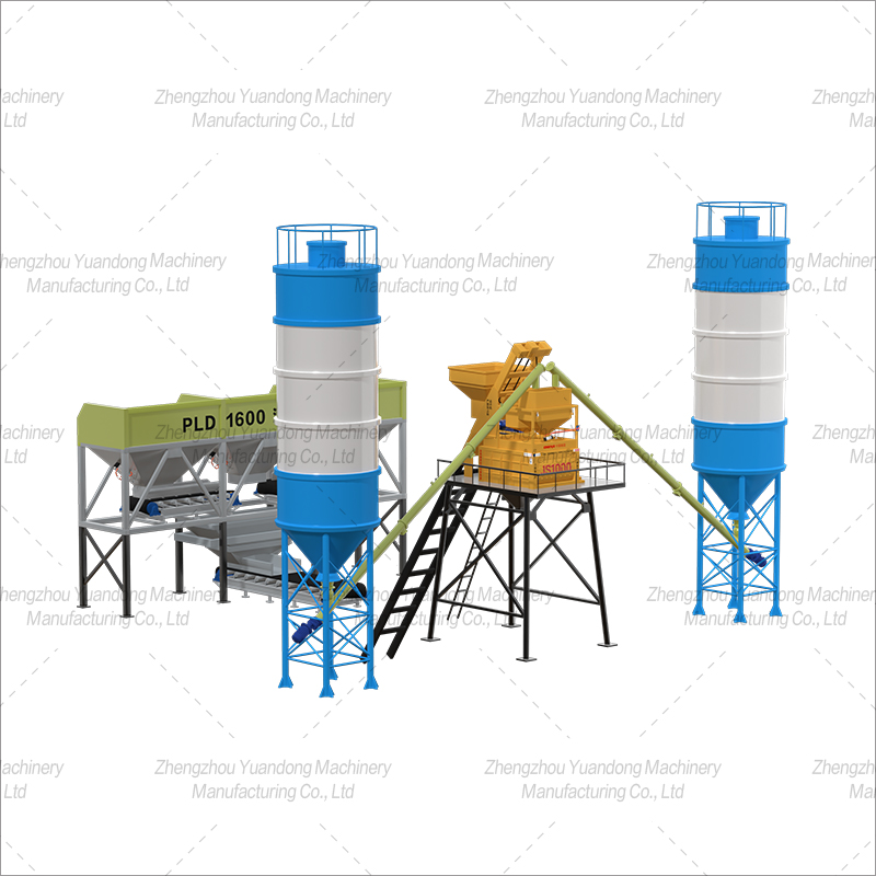 HZS-50 (1000+3 silos) simple concrete mixing plant(图4)