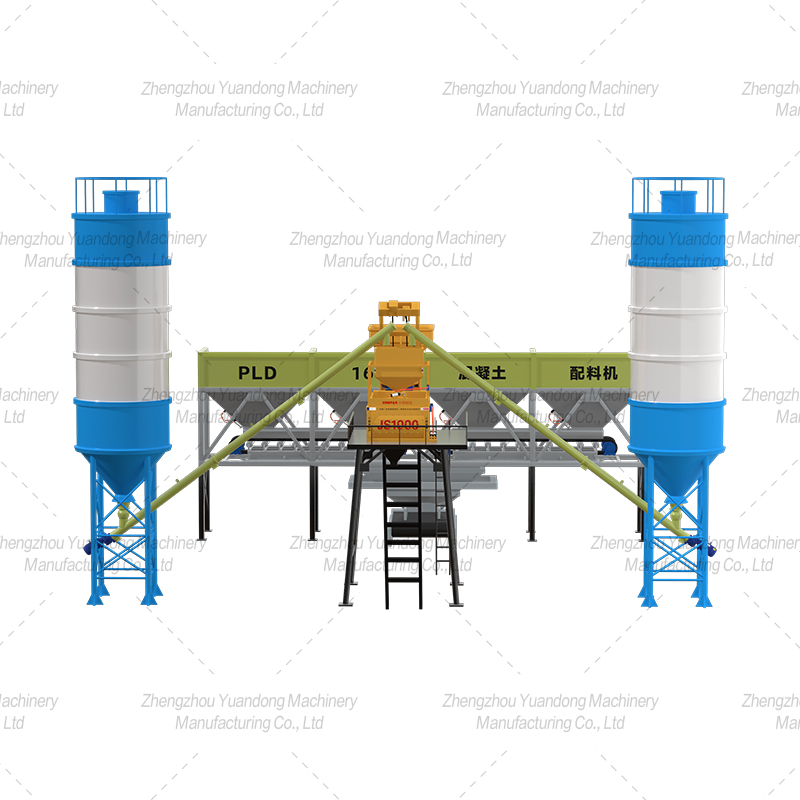 HZS-50 (1000+4 silos) simple concrete mixing plant