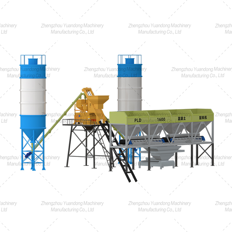 HZS-50 (1000+4 silos) simple concrete mixing plant(图2)