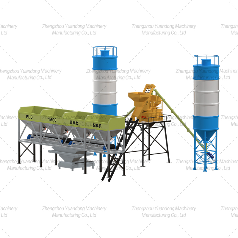 HZS-50 (1000+4 silos) simple concrete mixing plant(图1)