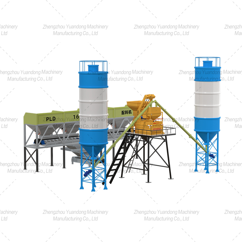 HZS-50 (1000+4 silos) simple concrete mixing plant(图4)