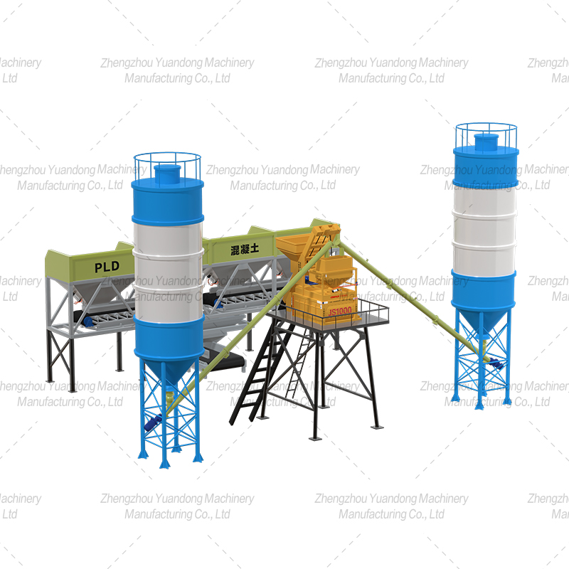 HZS-50 (1000+4 silos) simple concrete mixing plant(图3)