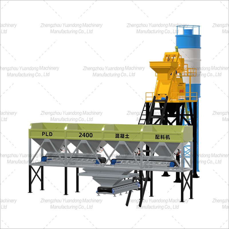 HZS-75(1500+4 silos) simple concrete mixing plant(图2)