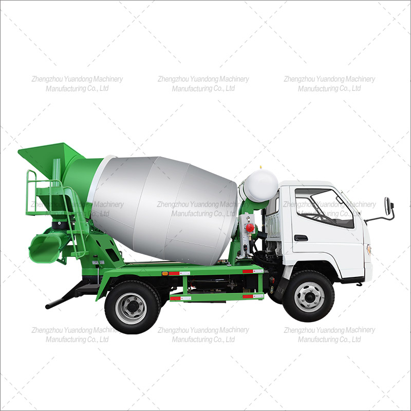 3 square light truck concrete mixing tank truck(图1)