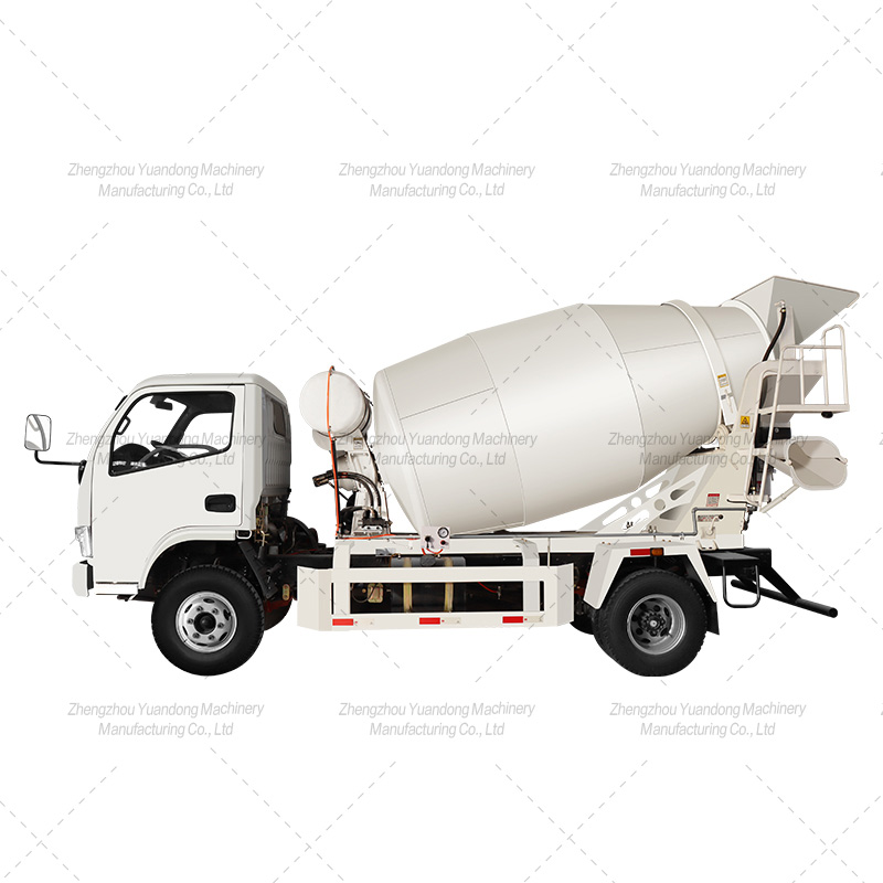 4 square light truck concrete mixing tank truck configuration