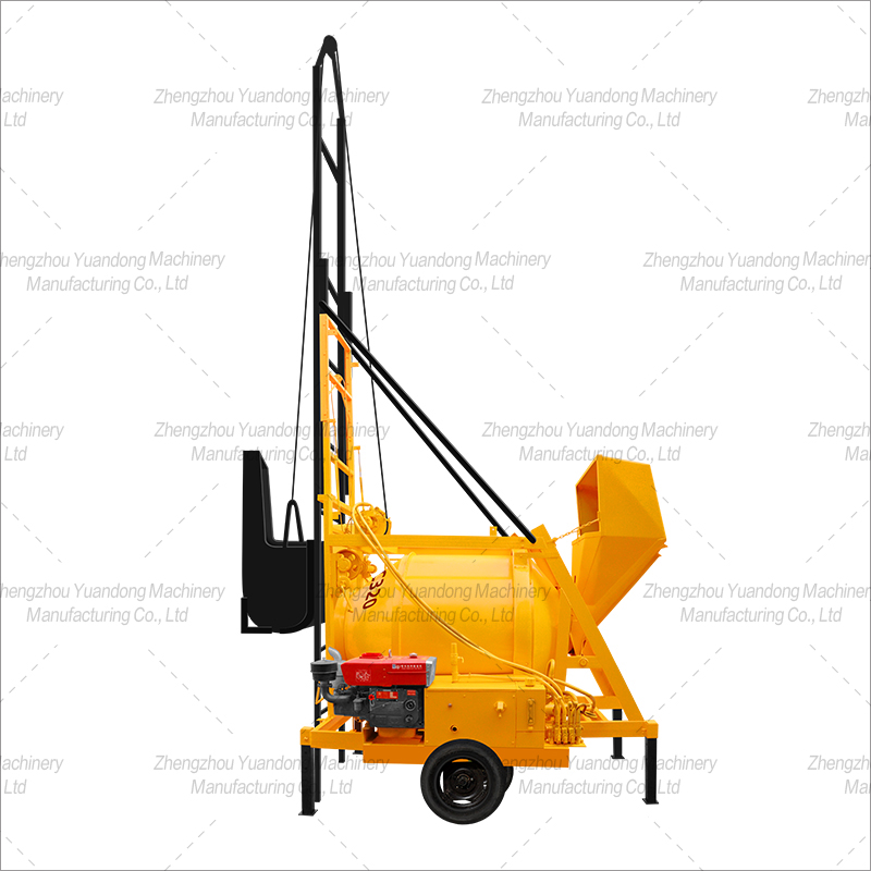 JZC 320-500 Diesel Manual Ladder Tipping Bucket Mixer(图1)