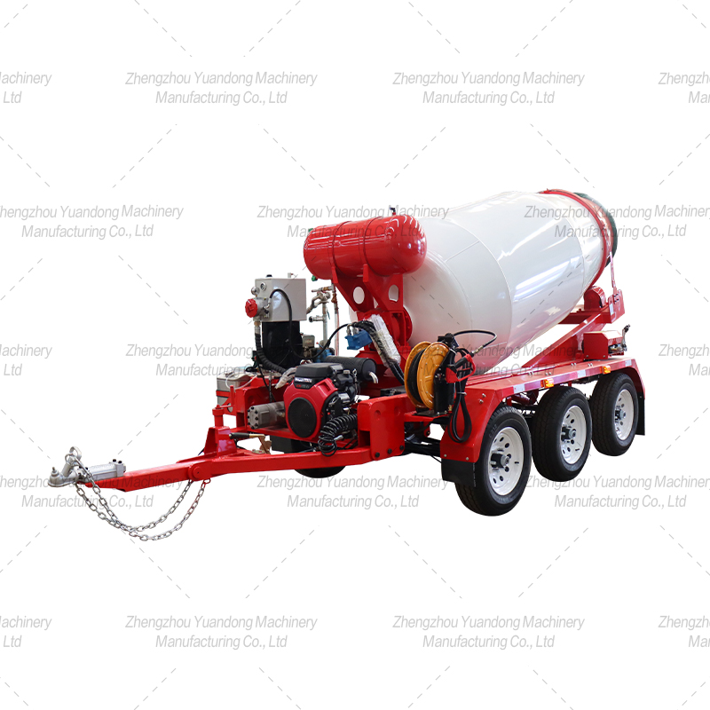 2m³ Three axle concrete mixing trailer