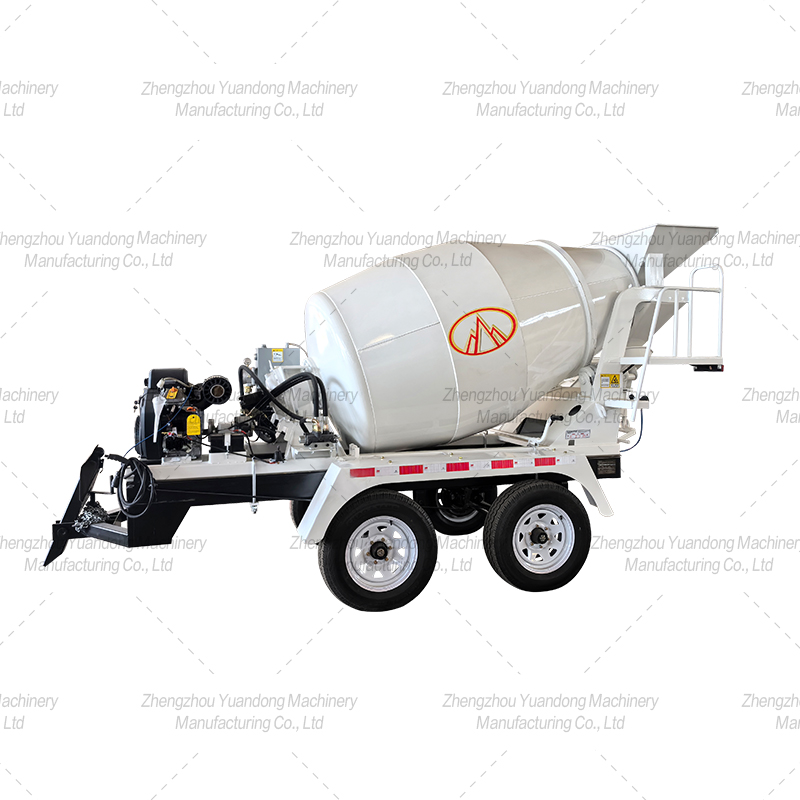 Trailer concrete mixing tank