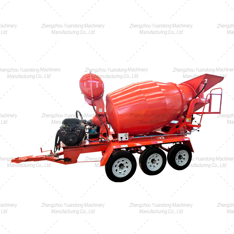 Trailer concrete mixing tank