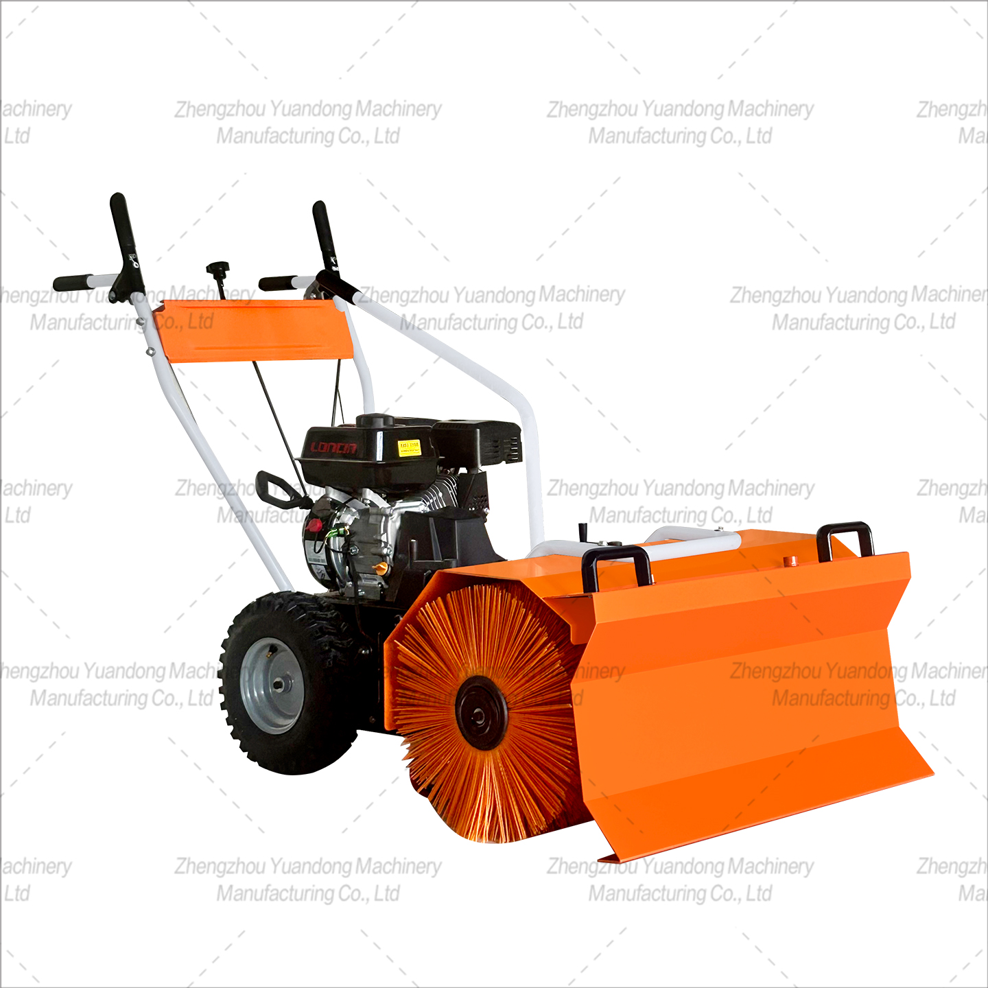 6.5 horsepower manual push snow sweeper(图1)